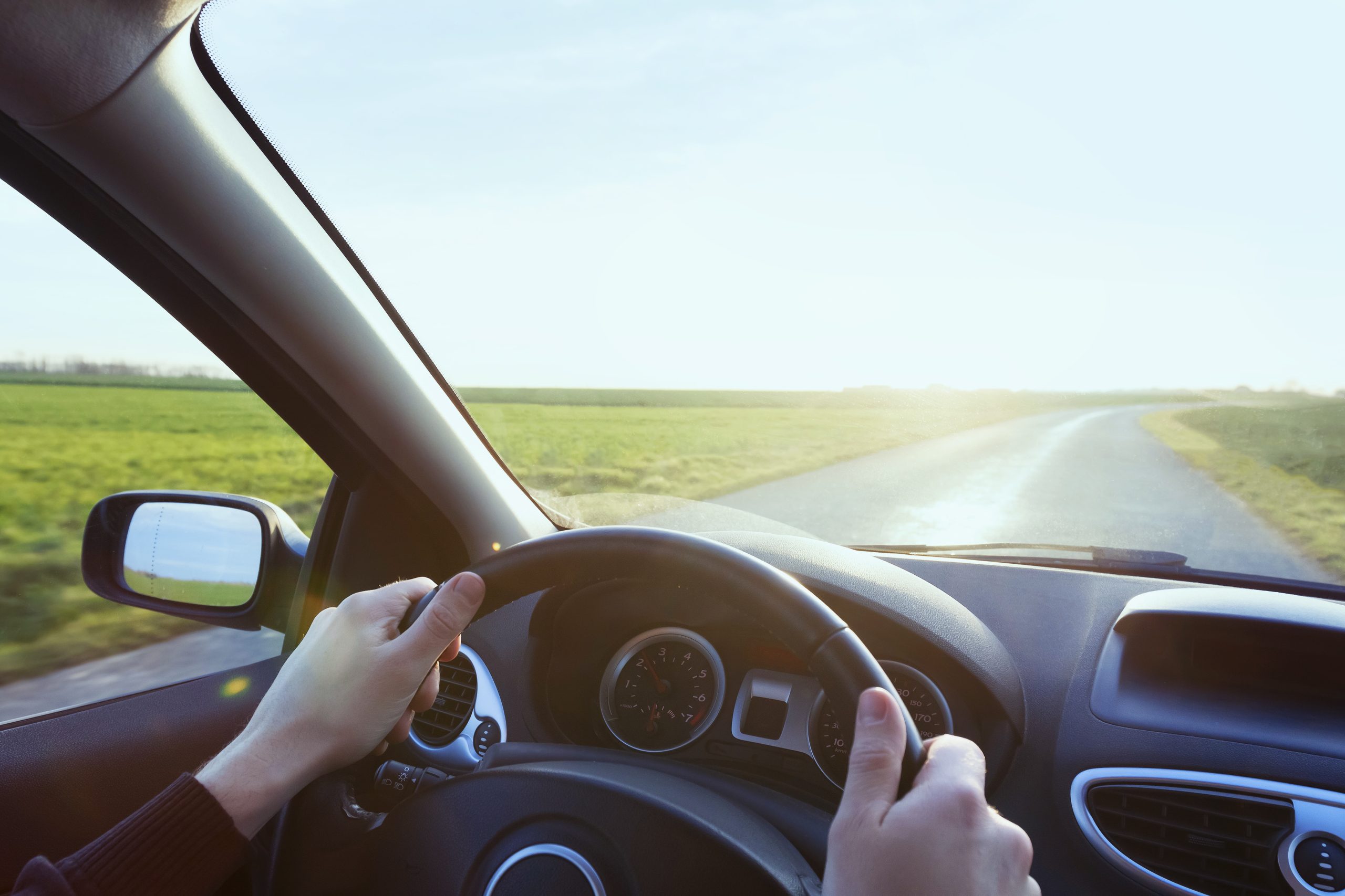 Driving on a country road
